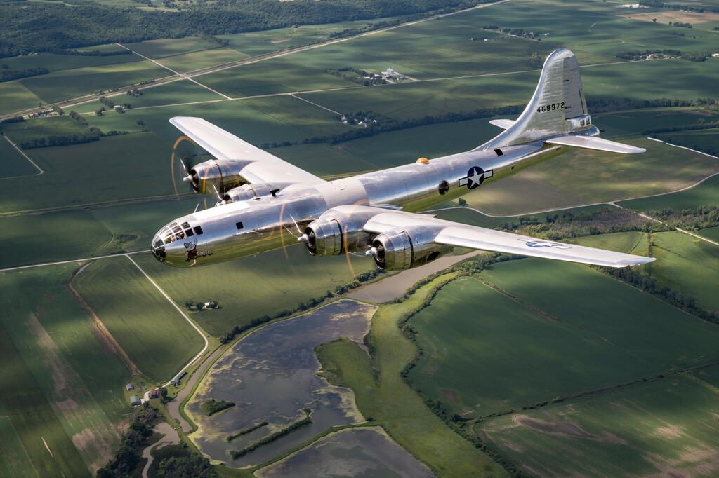 B-29 Doc in flight in transition flight from Wichita to St. Joseph Mo.