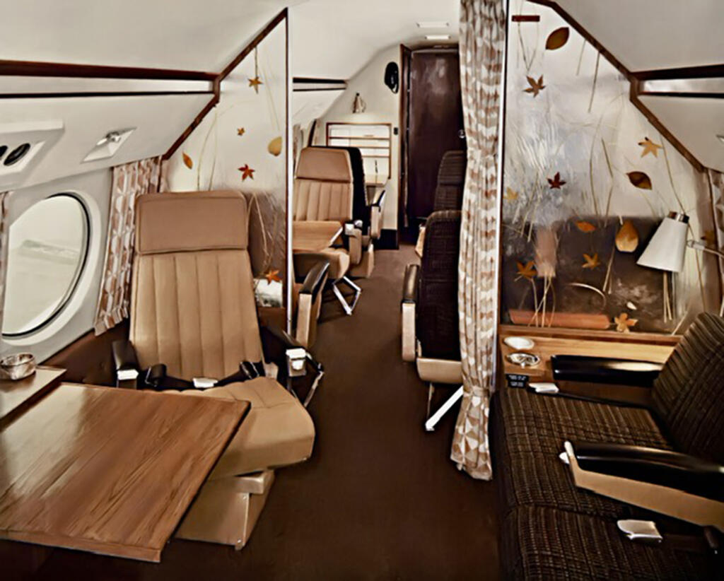 Interior of Walt Disney's Gulfstream