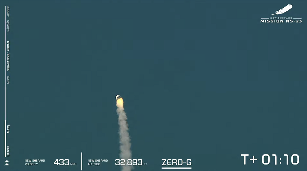 Blue Origin New Shepherd launch fails