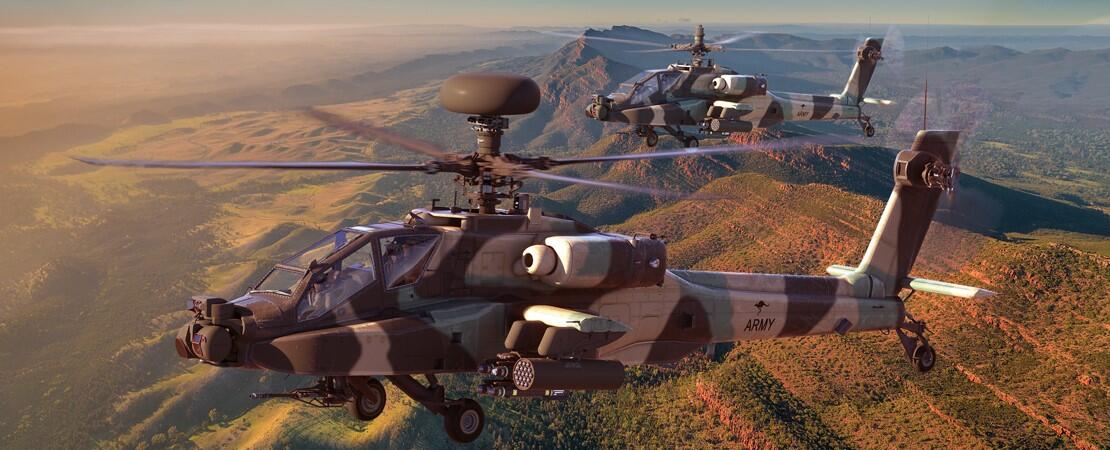 Boeing Apache AH-64E helicopters