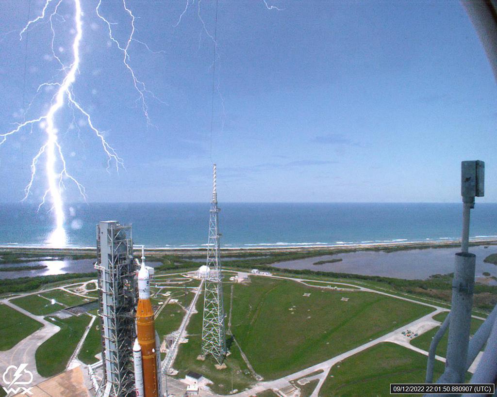 lightning strike at Kennedy Space Center’s Launch Complex 39B