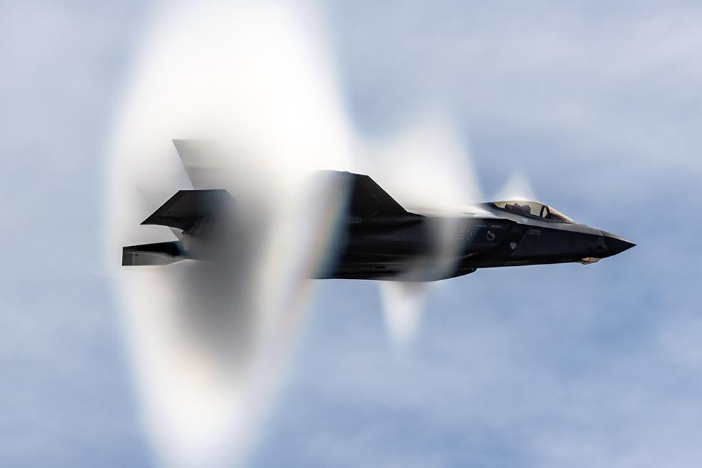 F-35A approaches the speed of sound