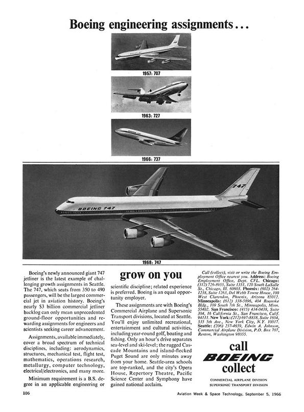 Boeing 747 recruit advertisement