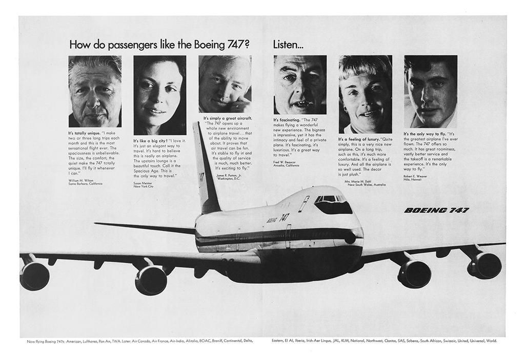 1970 Boeing advertisement in Aviation Week &amp; Space Technology