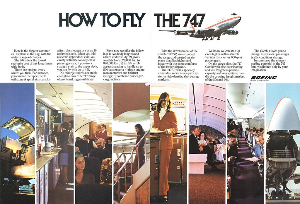 1980 Boeing 747 advertisement