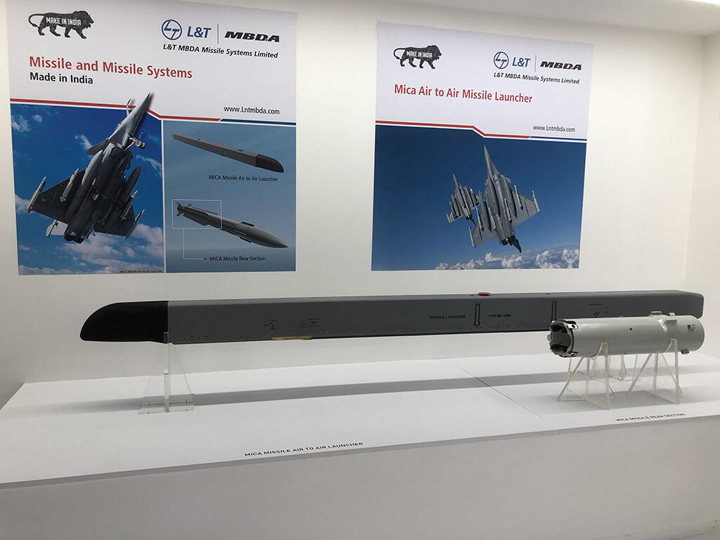 Mica air-to-air missile display at Aero India 2023
