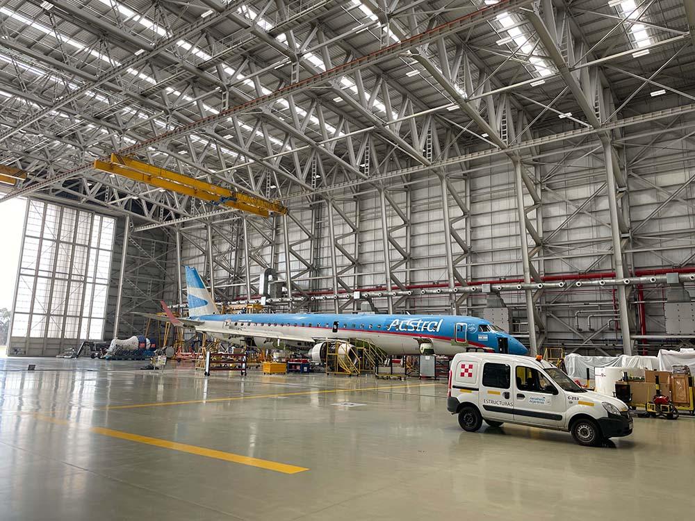 Aircraft inside Hangar 5