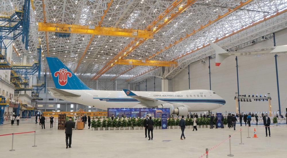 Boeing 747 in GAMECO hangar