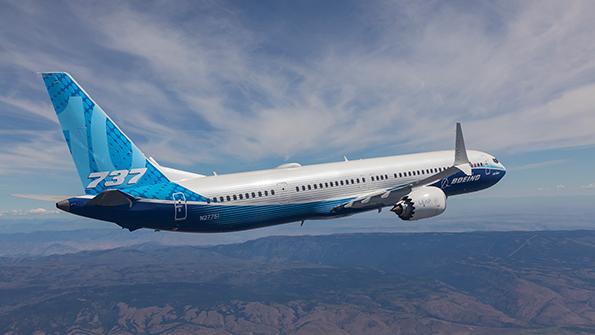 Boeing 737 in flight