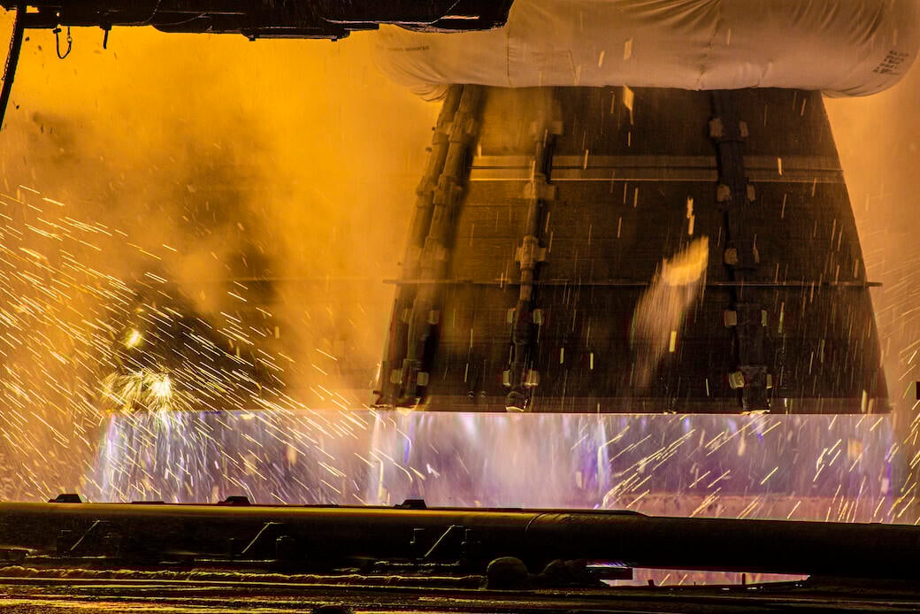 Vulcan rocket hot fire