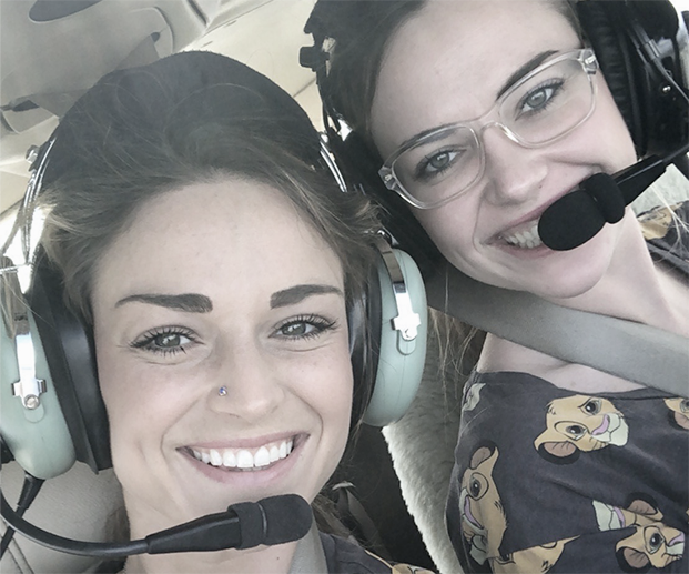 Girls in cockpit