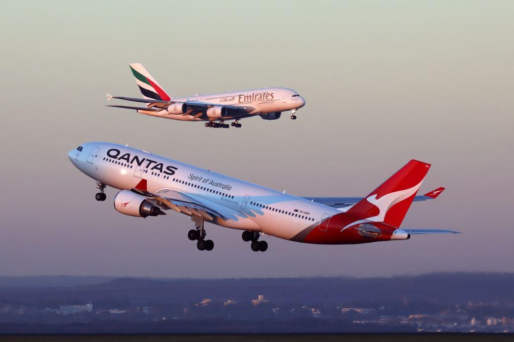Emirates and Qantas