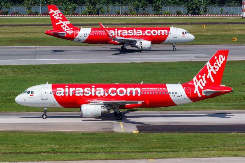 AirAsia aircraft on runway