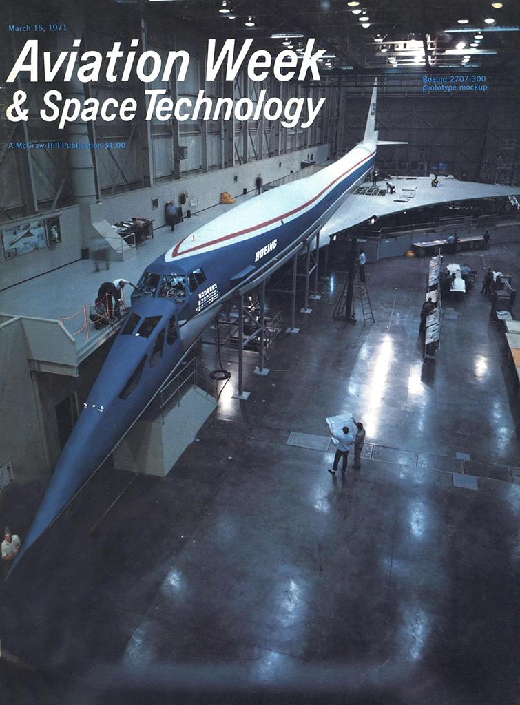 mock-up of the U.S. supersonic transport (SST),