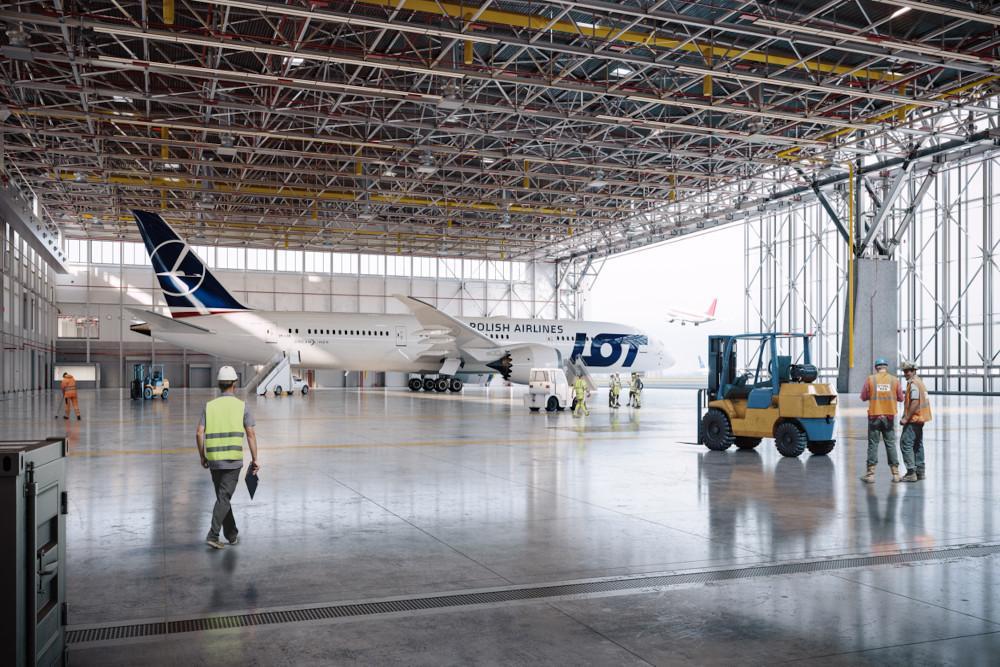 Aircraft in LOTAMS hangar