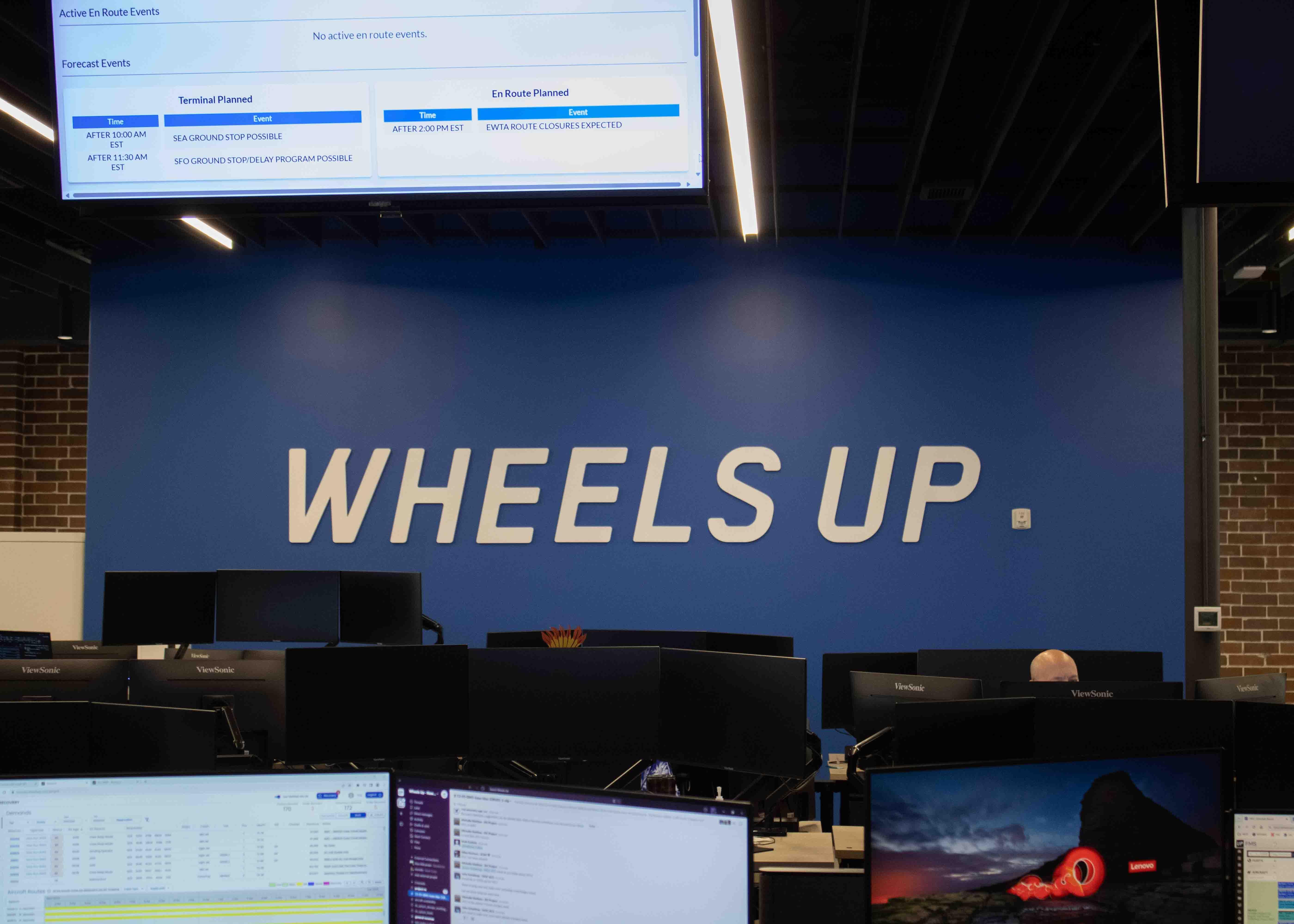 Wheels UP logo inside MOC workspace