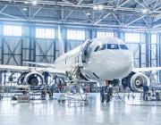 Technics aircraft in hangar