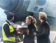 executives at Lufthansa Technik facility