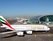 parked Emirates aircraft