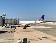 regional jet on an airport apron