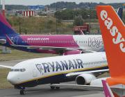 Wizz Air, Ryanair, easyJet aircraft on tarmac