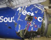 Damaged Southwest Airlines 737-700 nacelle