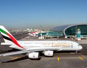 Emirates aircraft on runway